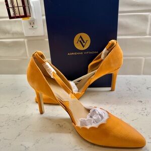 Adrienne Vittadini Women's Vibrant Orange Heels